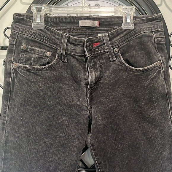 Levi Vintage women’s Super low boot cut black 518 jeans size 7 junior - Picture 2 of 9